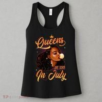Queen Are Born In July Cancer Leo Black Women Birthday Women's Tank Top thumb 3