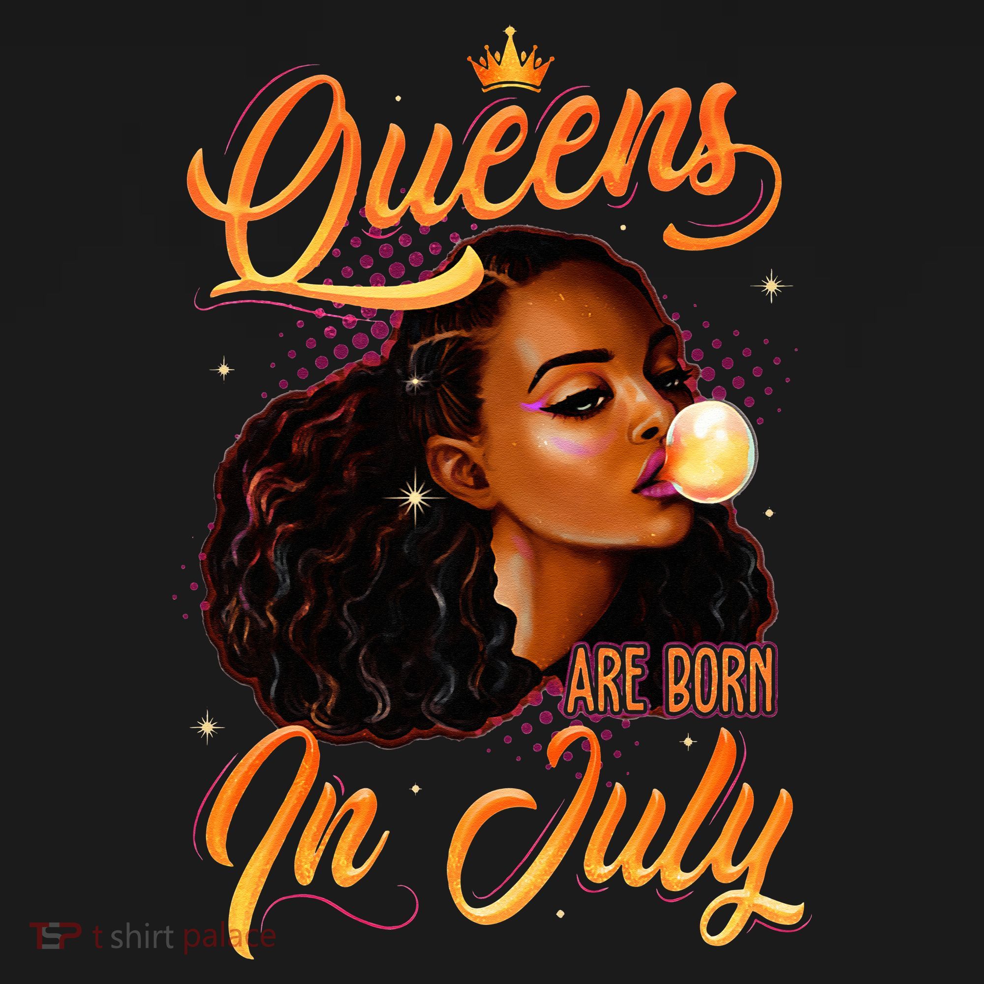 Queen Are Born In July Cancer Leo Black Women Birthday Tank Top