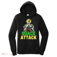 Quack Attack By Angry White Green And Yellow Duck Women's Hoodie thumb 0