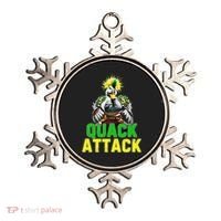 Quack Attack By Angry White Green And Yellow Duck Ornament thumb 0