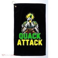 Quack Attack By Angry White Green And Yellow Duck Golf Towel thumb 0