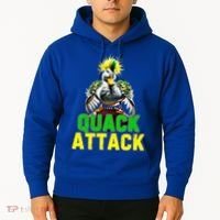 Quack Attack By Angry White Green And Yellow Duck Hoodie thumb 2