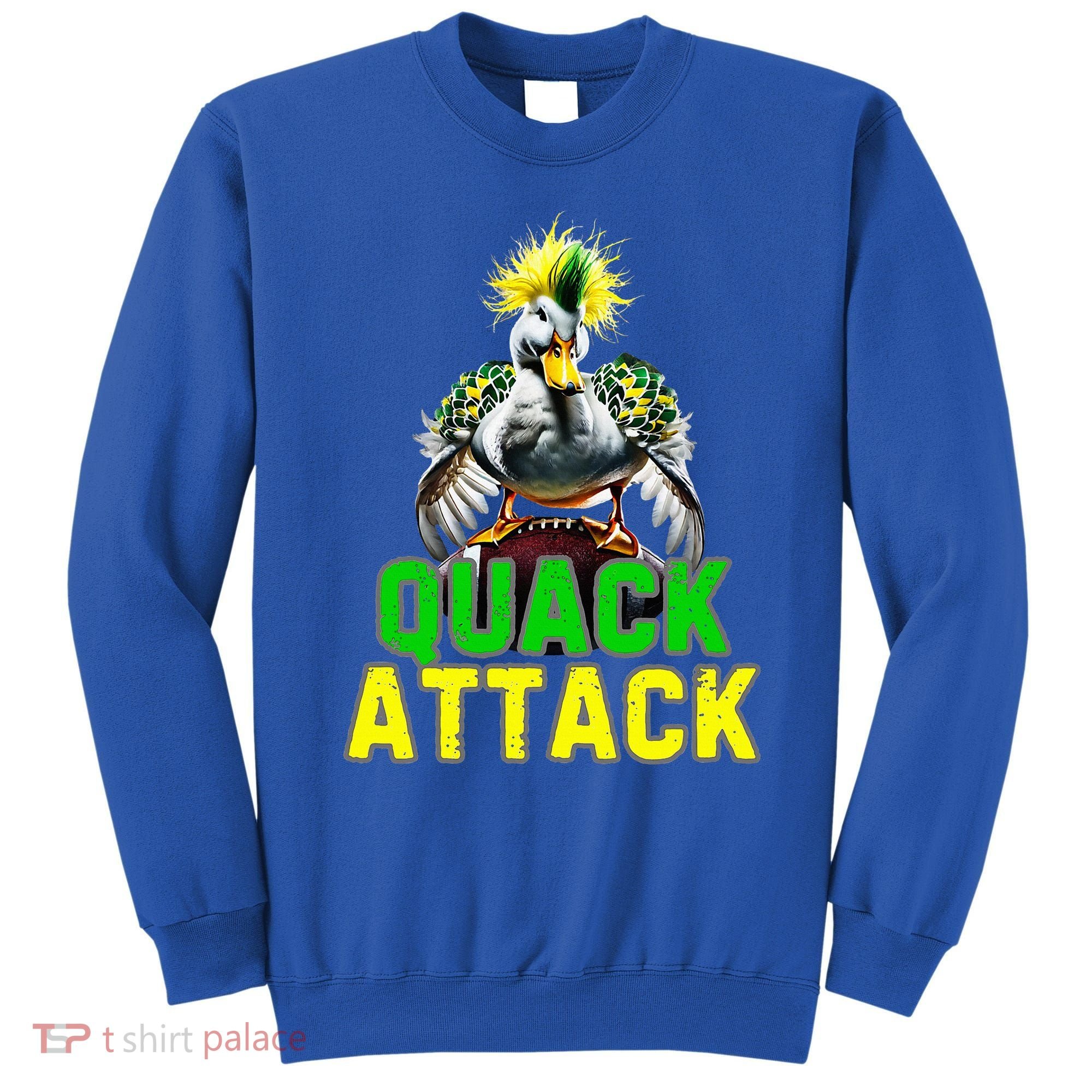 Quack Attack By Angry White Green And Yellow Duck Sweatshirt