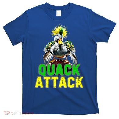 Quack Attack By Angry White Green And Yellow Duck T-Shirt