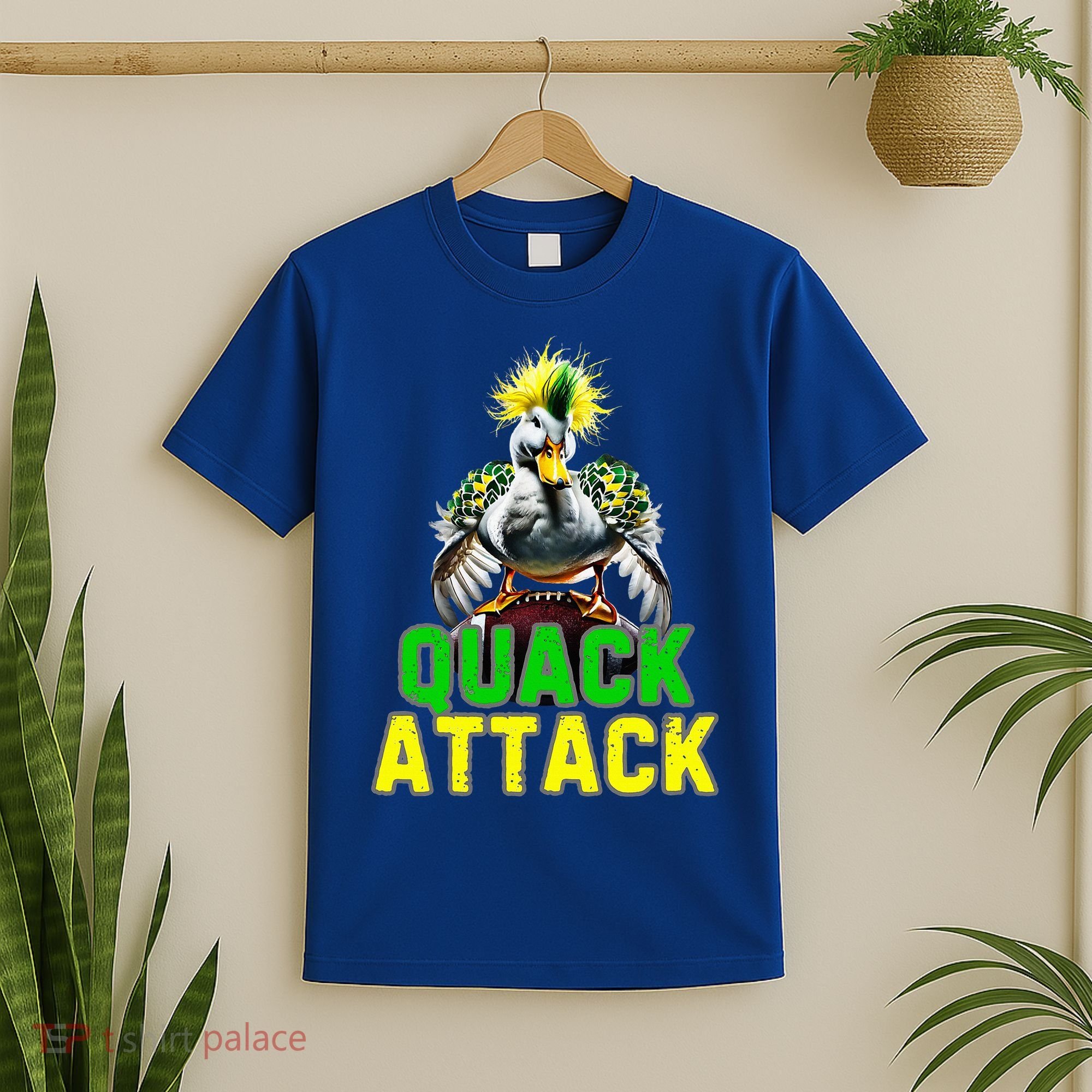 Quack Attack By Angry White Green And Yellow Duck T-Shirt