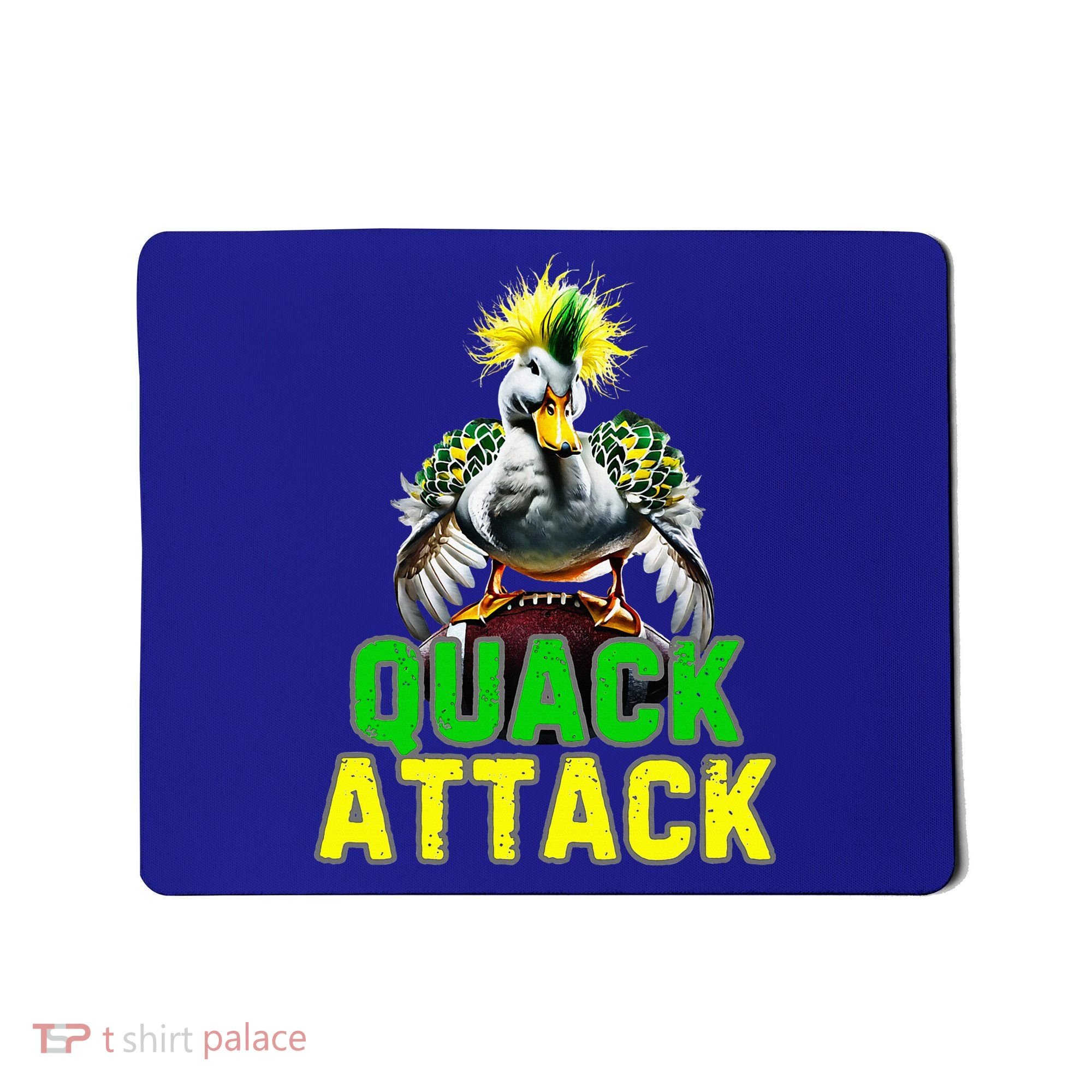 Quack Attack By Angry White Green And Yellow Duck Mousepad