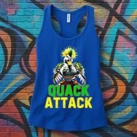Quack Attack By Angry White Green And Yellow Duck Women's Tank Top thumb 3