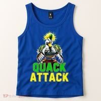 Quack Attack By Angry White Green And Yellow Duck Tank Top thumb 2