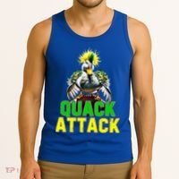 Quack Attack By Angry White Green And Yellow Duck Tank Top thumb 3