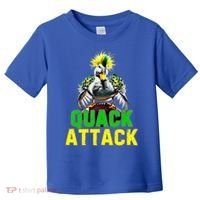 Quack Attack By Angry White Green And Yellow Duck Toddler T-Shirt thumb 0