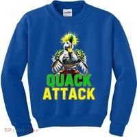 Quack Attack By Angry White Green And Yellow Duck Kids Sweatshirt thumb 0