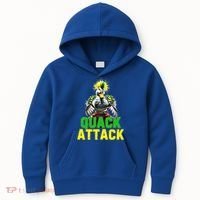 Quack Attack By Angry White Green And Yellow Duck Kids Hoodie thumb 0