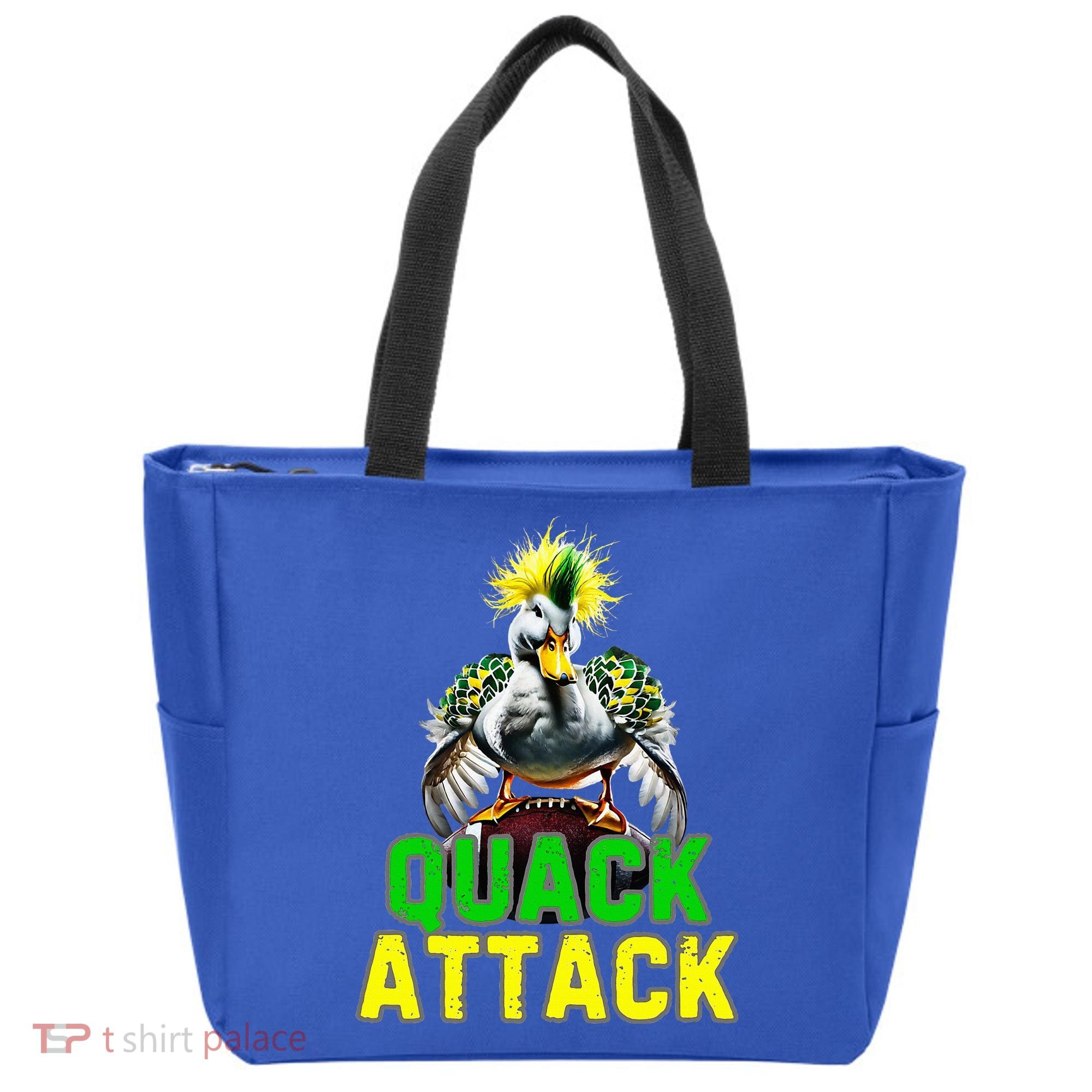 Quack Attack By Angry White Green And Yellow Duck Tote Bag