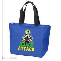Quack Attack By Angry White Green And Yellow Duck Tote Bag thumb 3