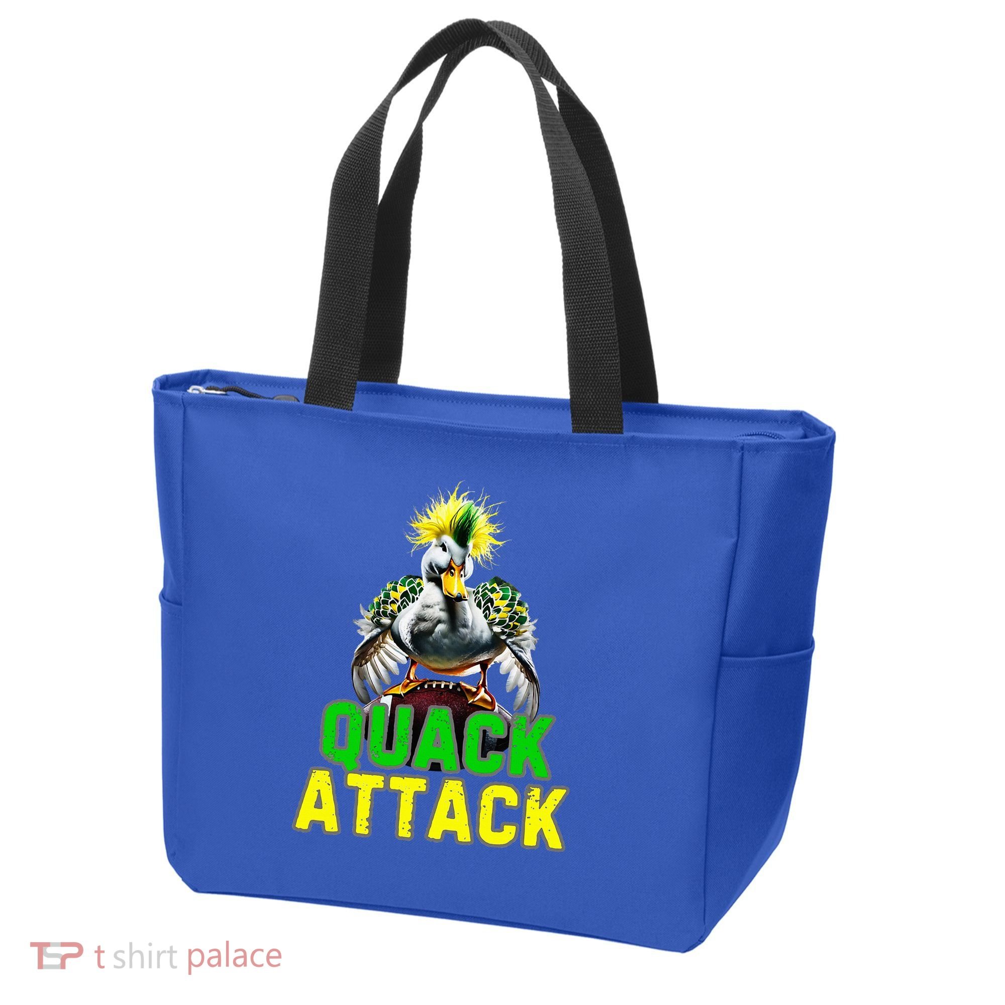 Quack Attack By Angry White Green And Yellow Duck Tote Bag