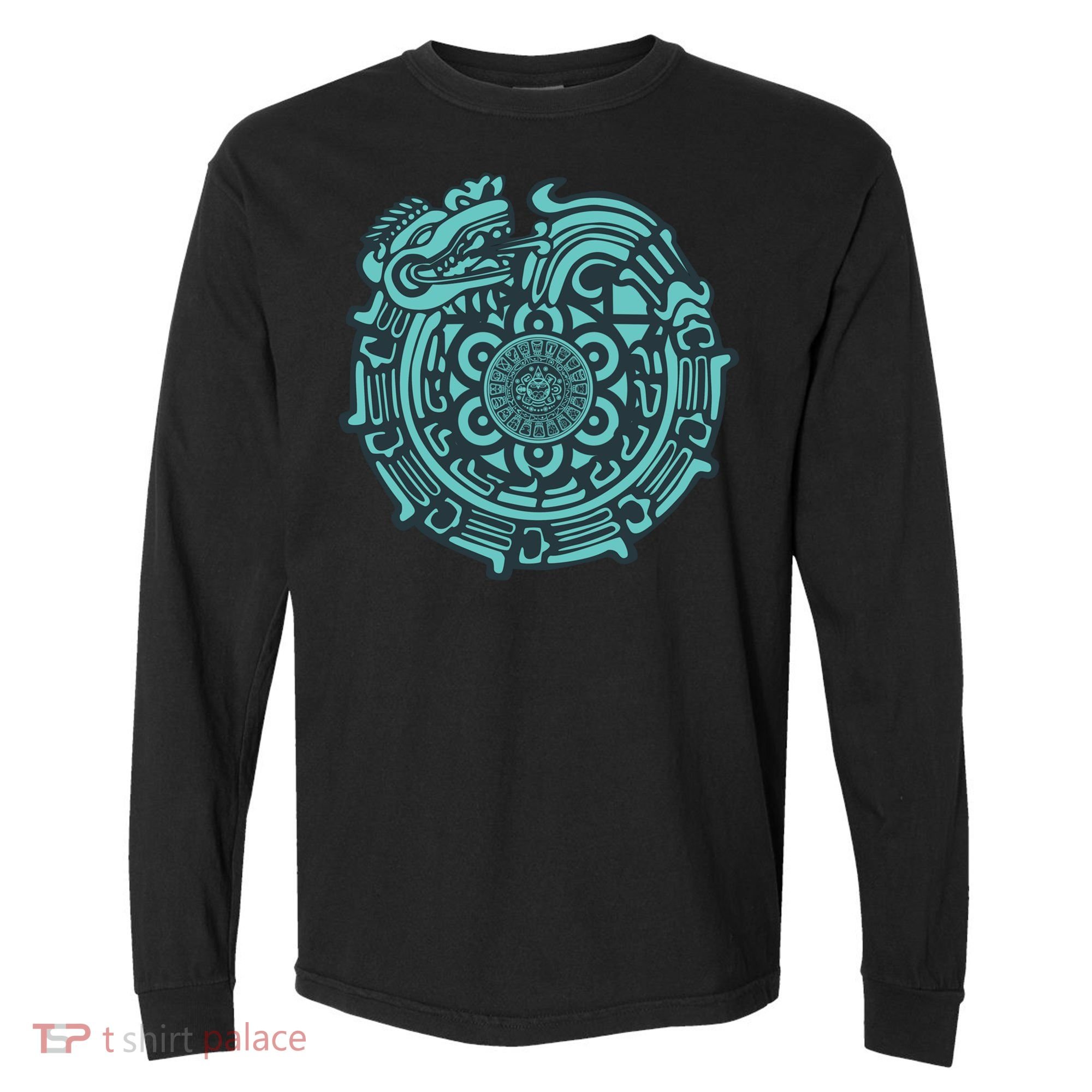 Quetzalcoatl Aztec Dragon God Comfort Colors Heavyweight Long Sleeve T-Shirt