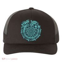 Quetzalcoatl Aztec Dragon God Yupoong Adult 5-Panel Trucker Hat thumb 0