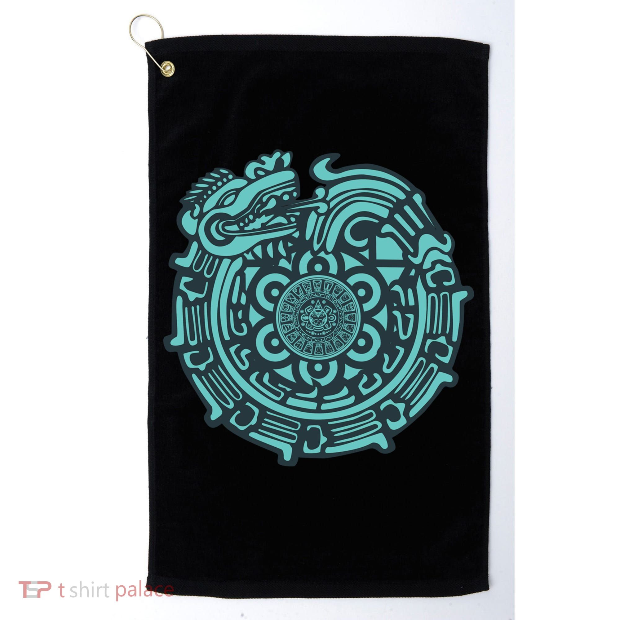 Quetzalcoatl Aztec Dragon God Golf Towel