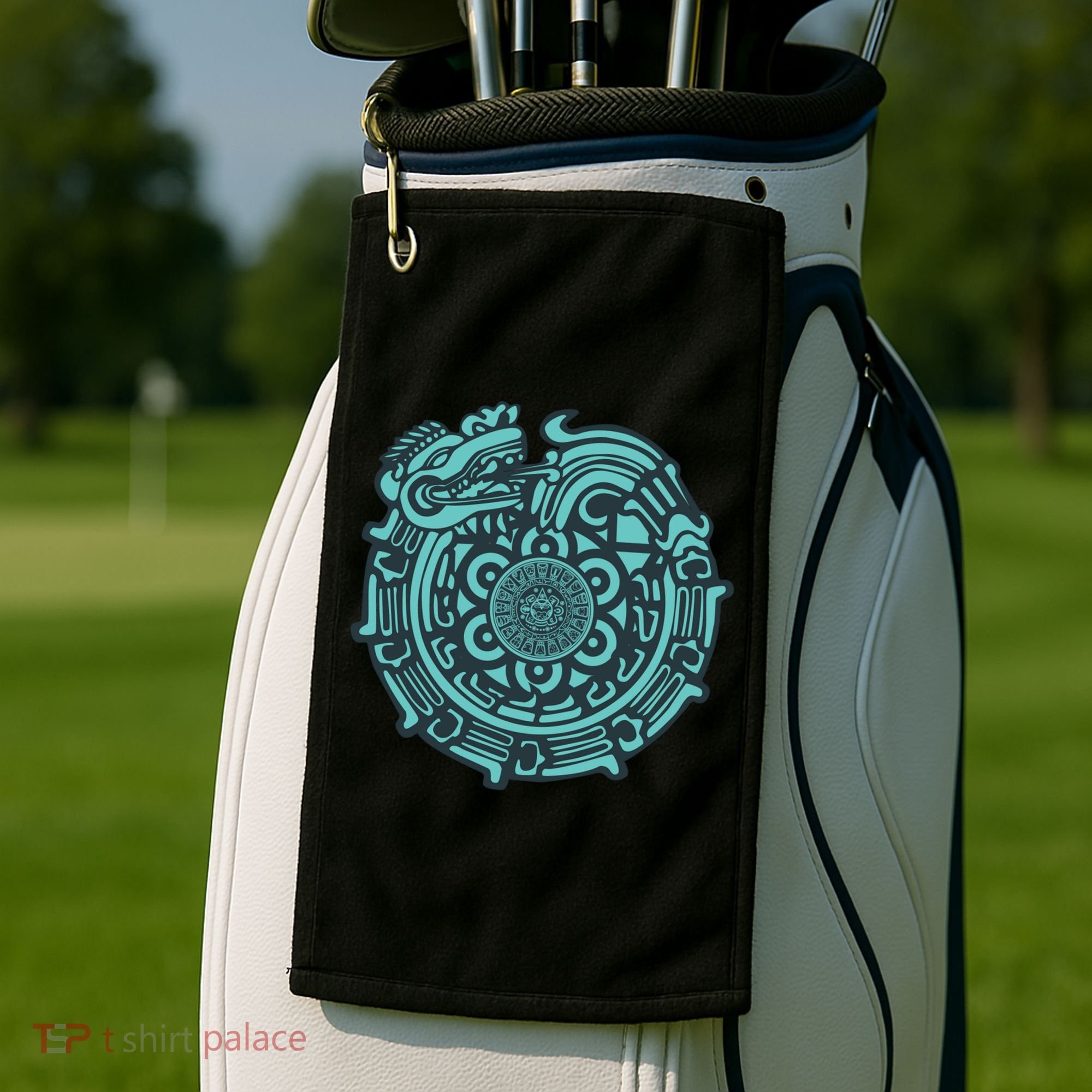 Quetzalcoatl Aztec Dragon God Golf Towel