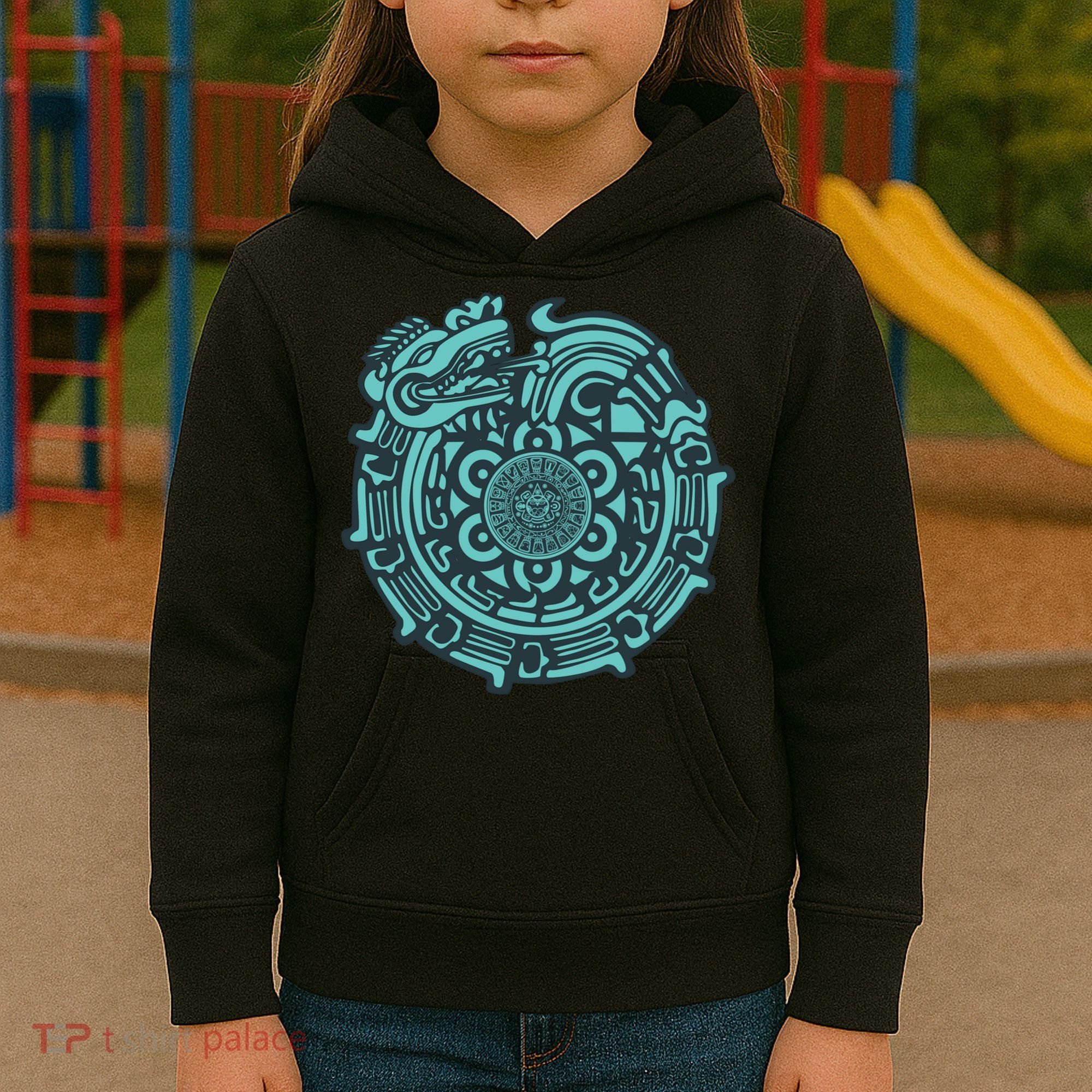 Quetzalcoatl Aztec Dragon God Kids Hoodie