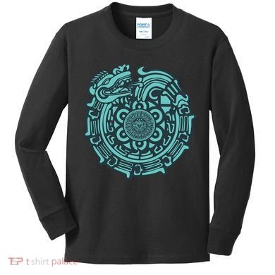 Quetzalcoatl Aztec Dragon God Kids Long Sleeve Shirt