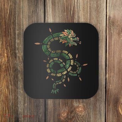 Quetzalcoatl Aztec Feathered Serpent Mayan Inca Toltec Coaster