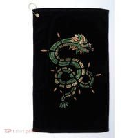 Quetzalcoatl Aztec Feathered Serpent Mayan Inca Toltec Golf Towel thumb 0