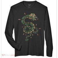Quetzalcoatl Aztec Feathered Serpent Mayan Inca Toltec Zone Performance Long-Sleeve T-Shirt thumb 0