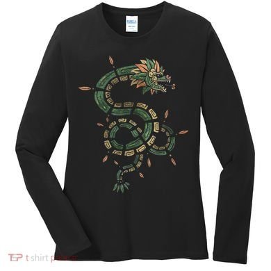 Quetzalcoatl Aztec Feathered Serpent Mayan Inca Toltec Women's Long Sleeve Shirt