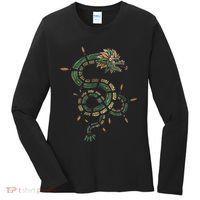 Quetzalcoatl Aztec Feathered Serpent Mayan Inca Toltec Women's Long Sleeve Shirt thumb 0