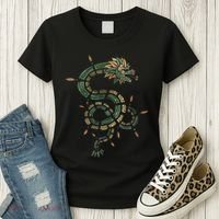 Quetzalcoatl Aztec Feathered Serpent Mayan Inca Toltec Women's T-Shirt thumb 3