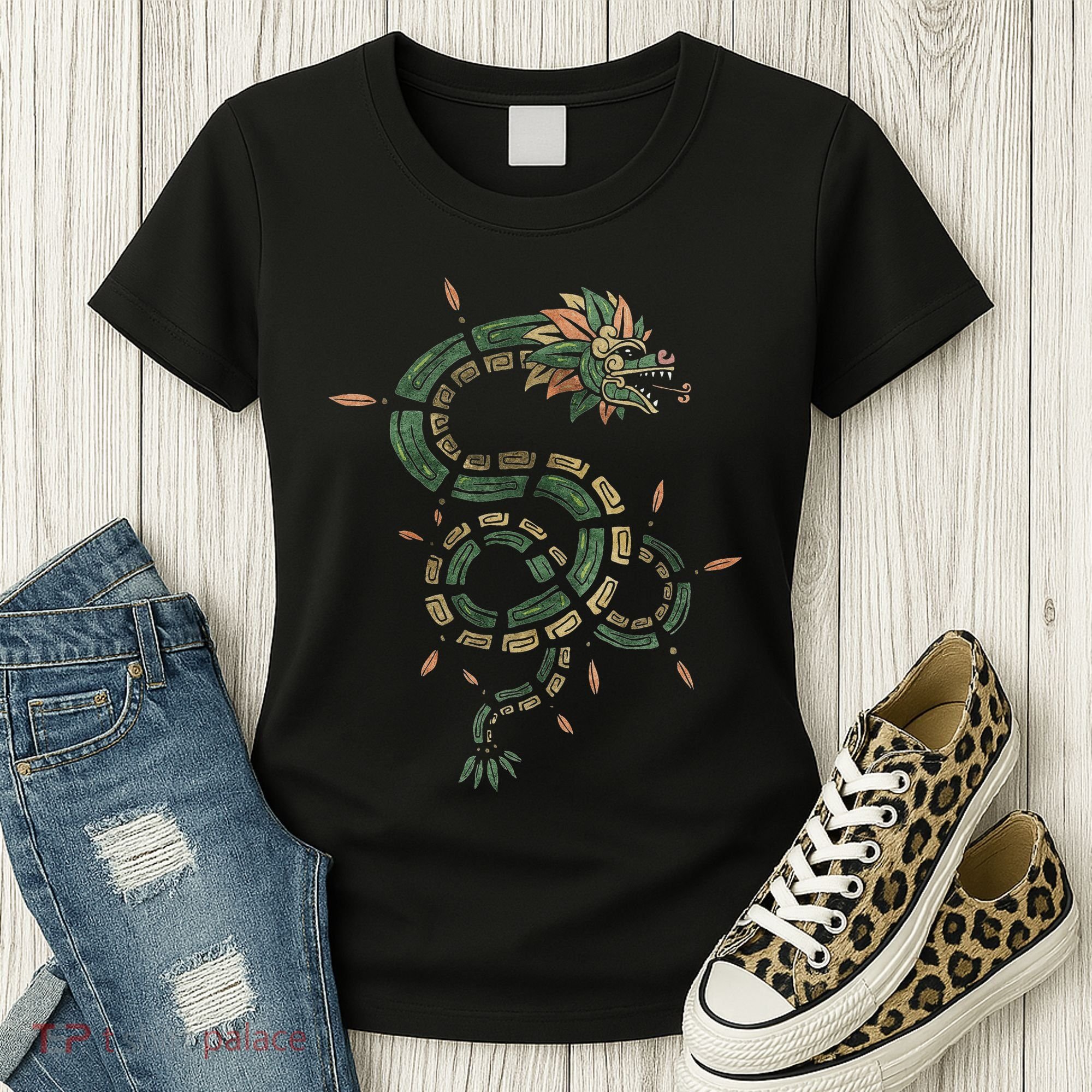 Quetzalcoatl Aztec Feathered Serpent Mayan Inca Toltec Women's T-Shirt