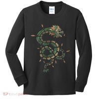 Quetzalcoatl Aztec Feathered Serpent Mayan Inca Toltec Kids Long Sleeve Shirt thumb 0