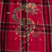 Quetzalcoatl Aztec Feathered Serpent Mayan Inca Toltec Men's Flannel Plaid Pajama Pants thumb 2