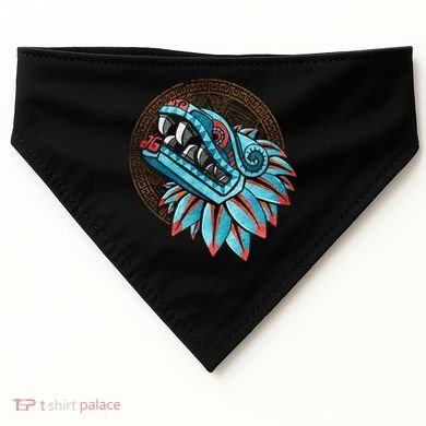 Quetzalcoatl Aztec Feathered Serpent Mayan Inca Toltec USA-Made Doggie Bandana