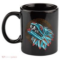 Quetzalcoatl Aztec Feathered Serpent Mayan Inca Toltec 11oz C Handle Ceramic Mug thumb 2