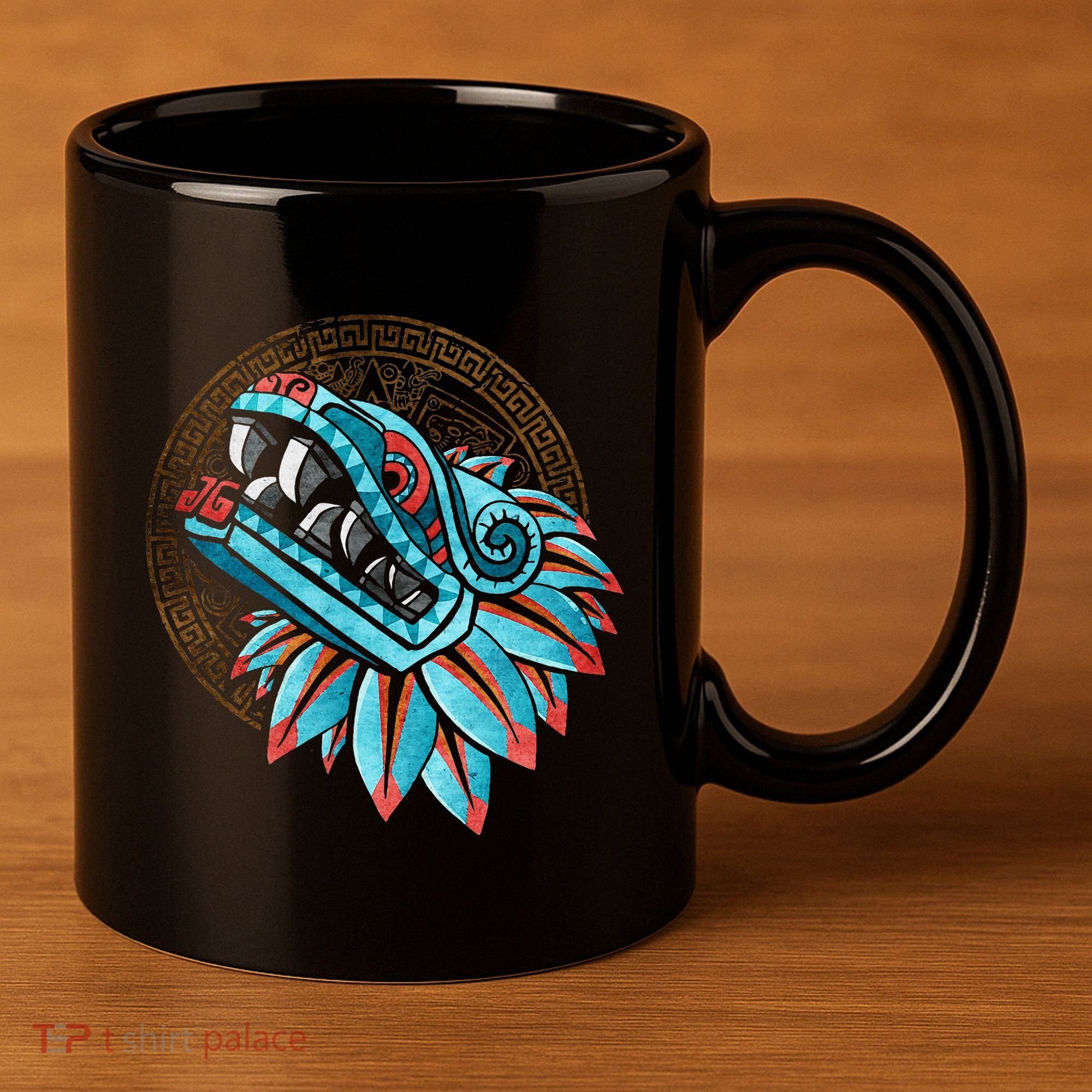 Quetzalcoatl Aztec Feathered Serpent Mayan Inca Toltec 11oz C Handle Ceramic Mug