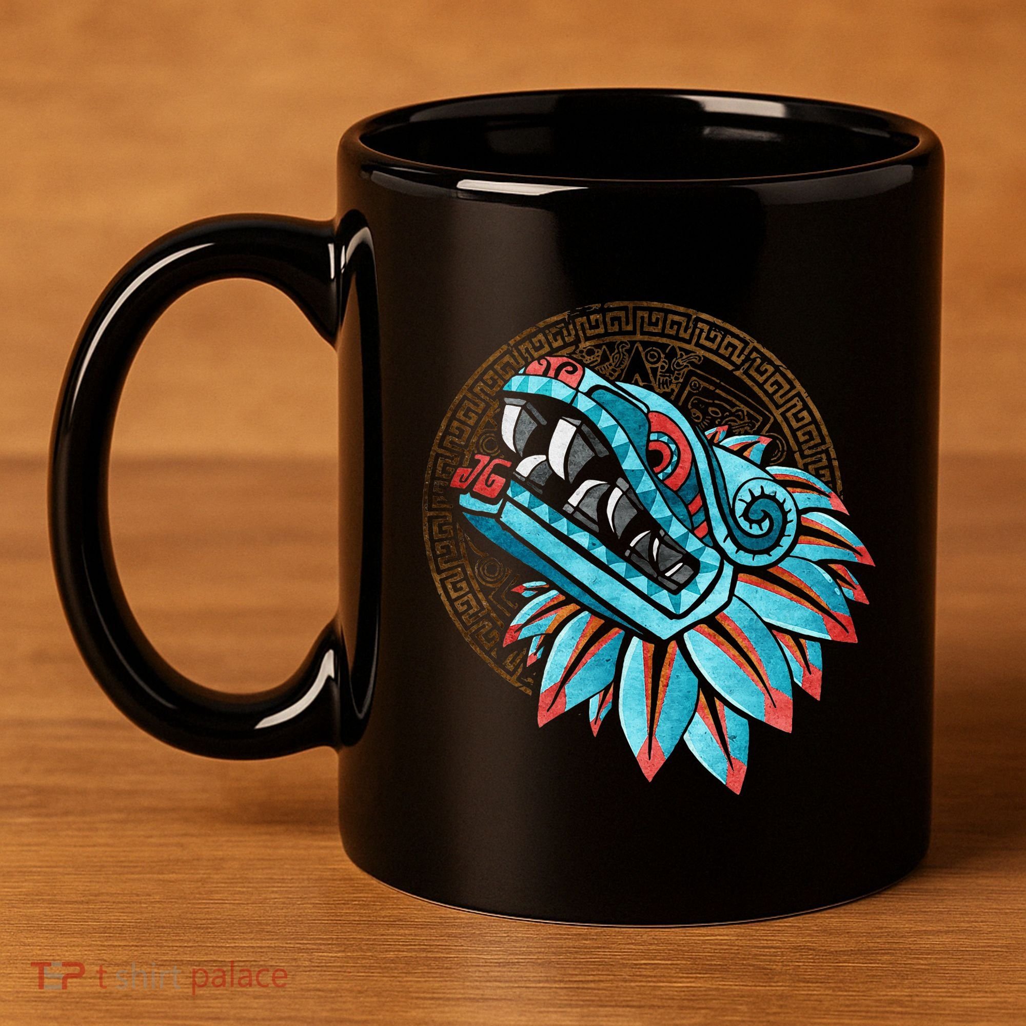 Quetzalcoatl Aztec Feathered Serpent Mayan Inca Toltec 11oz C Handle Ceramic Mug