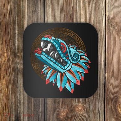 Quetzalcoatl Aztec Feathered Serpent Mayan Inca Toltec Coaster