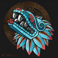 Quetzalcoatl Aztec Feathered Serpent Mayan Inca Toltec Coaster thumb 2