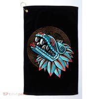 Quetzalcoatl Aztec Feathered Serpent Mayan Inca Toltec Golf Towel thumb 0