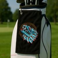 Quetzalcoatl Aztec Feathered Serpent Mayan Inca Toltec Golf Towel thumb 2