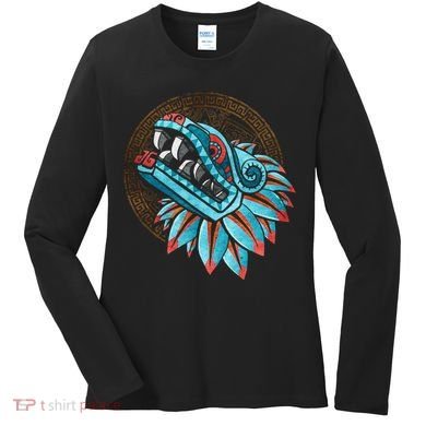 Quetzalcoatl Aztec Feathered Serpent Mayan Inca Toltec Women's Long Sleeve Shirt