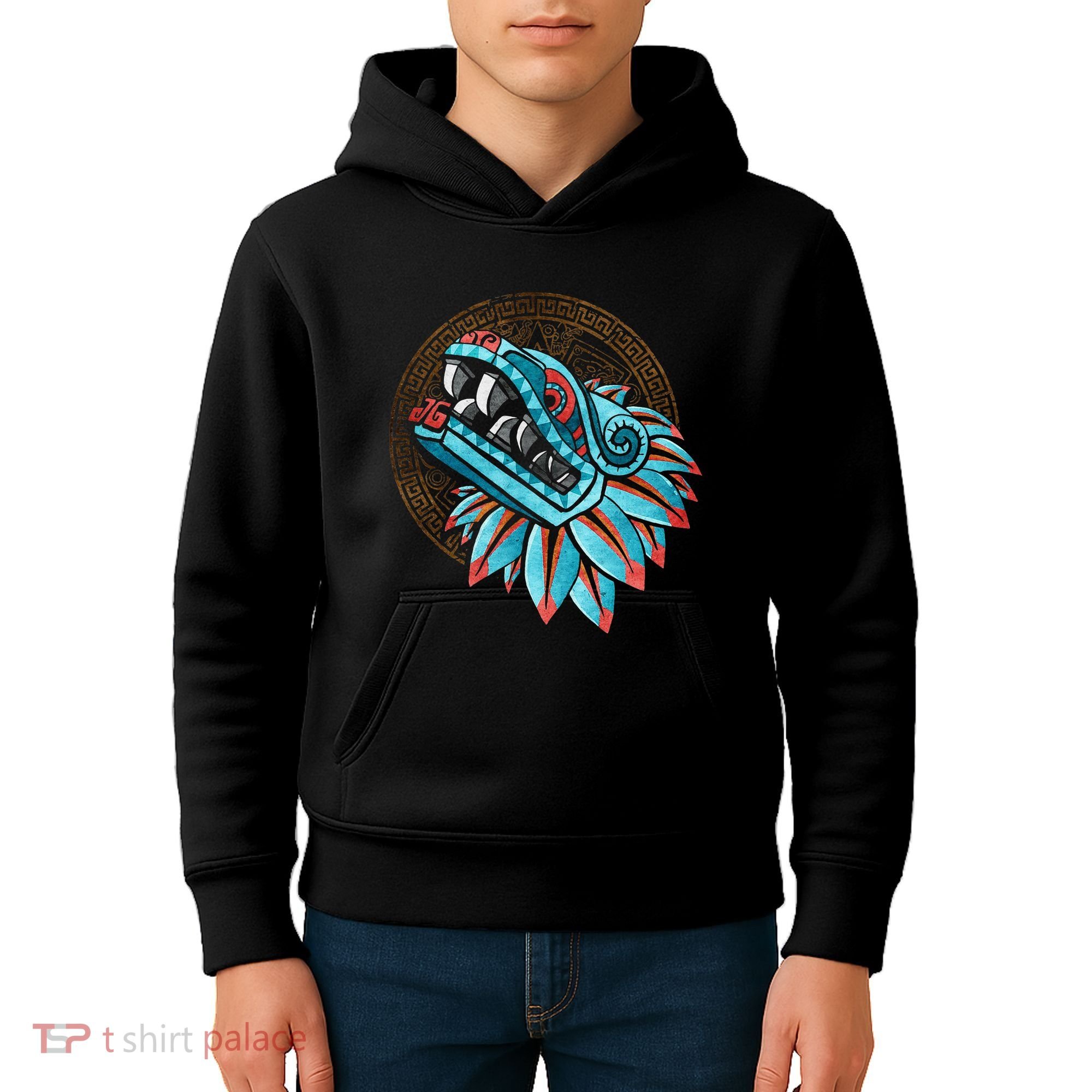 Quetzalcoatl Aztec Feathered Serpent Mayan Inca Toltec Kids Hoodie