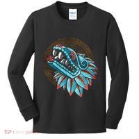 Quetzalcoatl Aztec Feathered Serpent Mayan Inca Toltec Kids Long Sleeve Shirt thumb 0