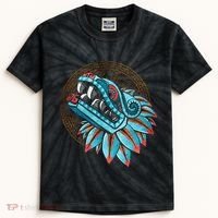 Quetzalcoatl Aztec Feathered Serpent Mayan Inca Toltec Kids Tie-Dye T-Shirt thumb 0