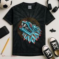 Quetzalcoatl Aztec Feathered Serpent Mayan Inca Toltec Kids Tie-Dye T-Shirt thumb 2