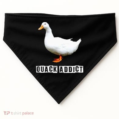 Quack Addict Funny Duck Lover USA-Made Doggie Bandana