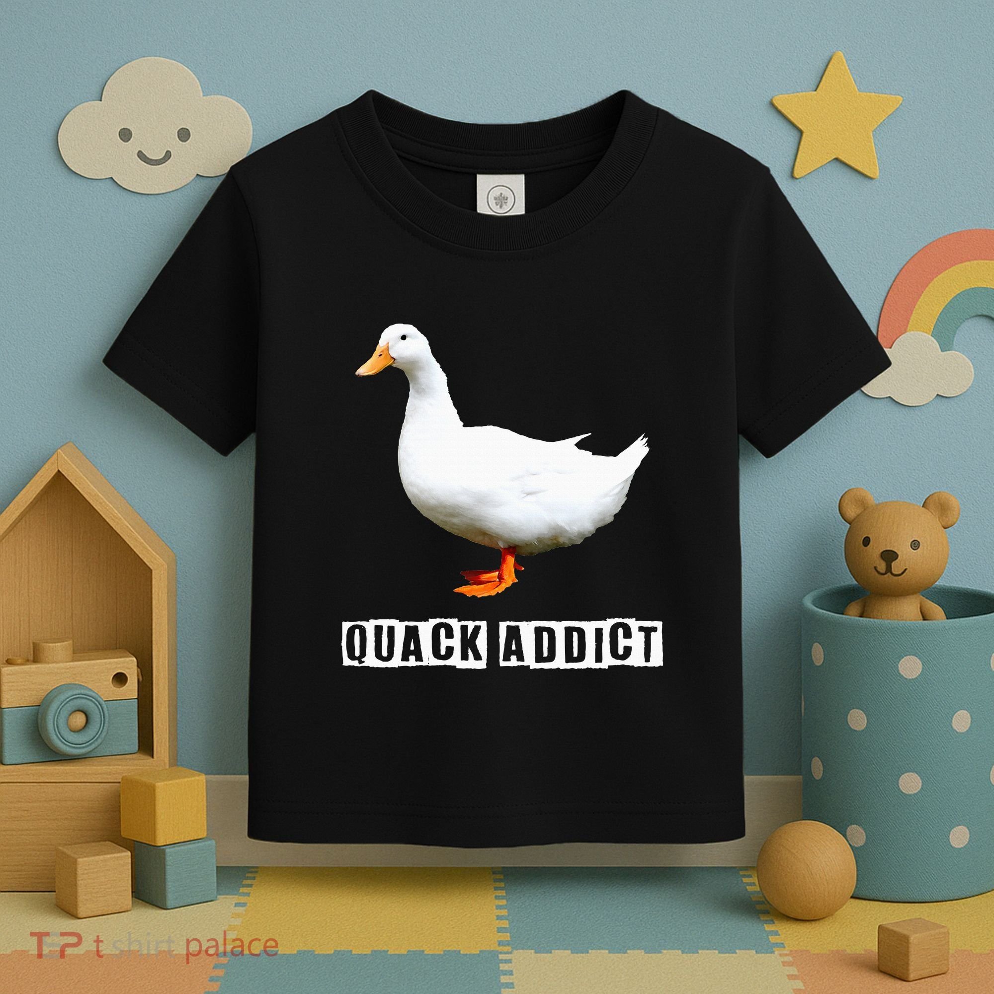 Quack Addict Funny Duck Lover Toddler T-Shirt