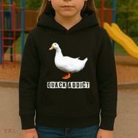 Quack Addict Funny Duck Lover Kids Hoodie thumb 3